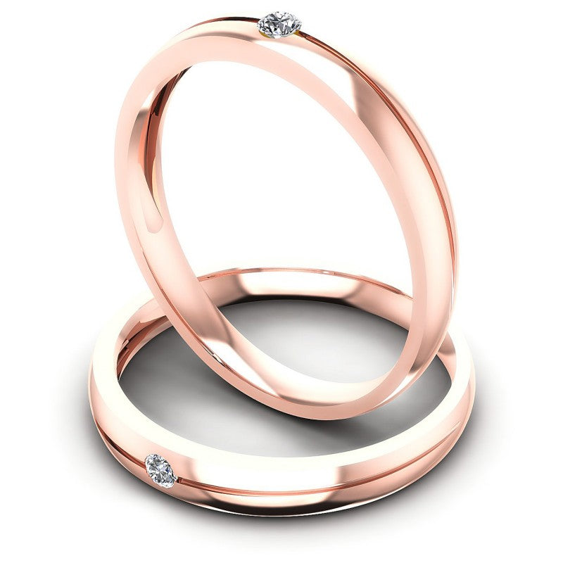 Round Cut Diamonds Wedding Sets in 18KT Rose Gold