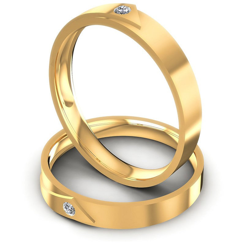 Round Cut Diamonds Wedding Sets in 14KT Rose Gold