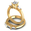Baguette And Princess Cut Diamonds Bridal Set in 14KT Rose Gold
