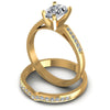 Round And Pear Cut Diamonds Bridal Set in 14KT Rose Gold
