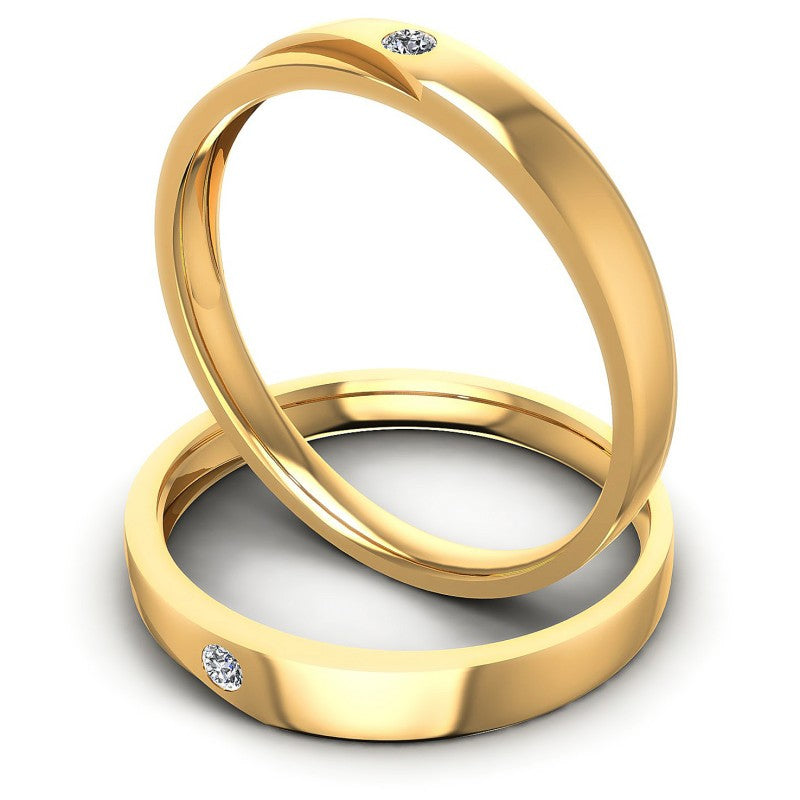 Round Cut Diamonds Wedding Sets in 14KT Rose Gold