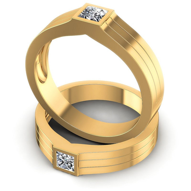 Princess Cut Diamonds Wedding Sets in 14KT Rose Gold