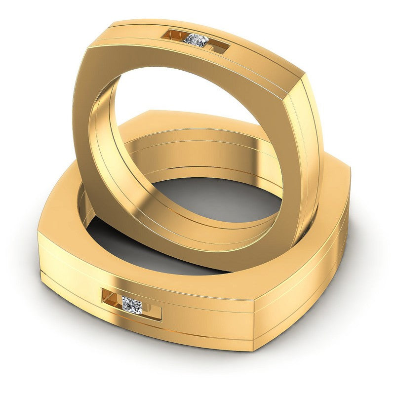 Princess Cut Diamonds Wedding Sets in 14KT Rose Gold