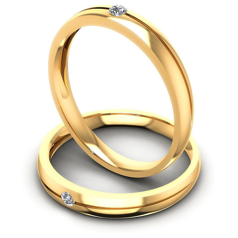 Round Cut Diamonds Wedding Sets in 14KT Rose Gold