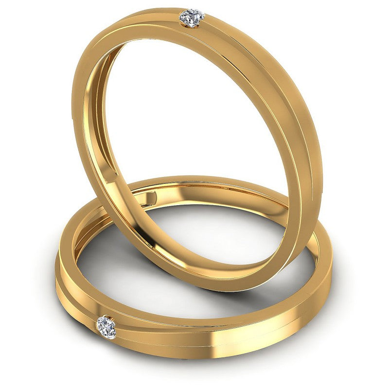 Round Cut Diamonds Wedding Sets in 14KT Rose Gold