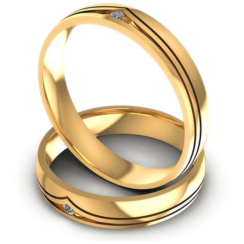 Round Cut Diamonds Wedding Sets in 14KT Rose Gold