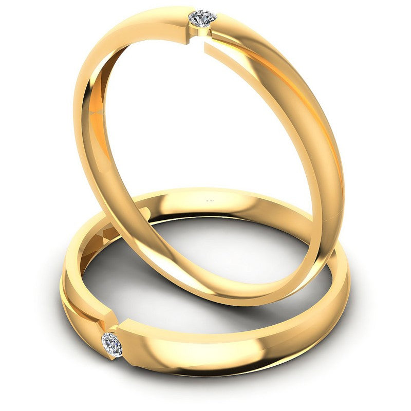 Round Cut Diamonds Wedding Sets in 14KT Rose Gold