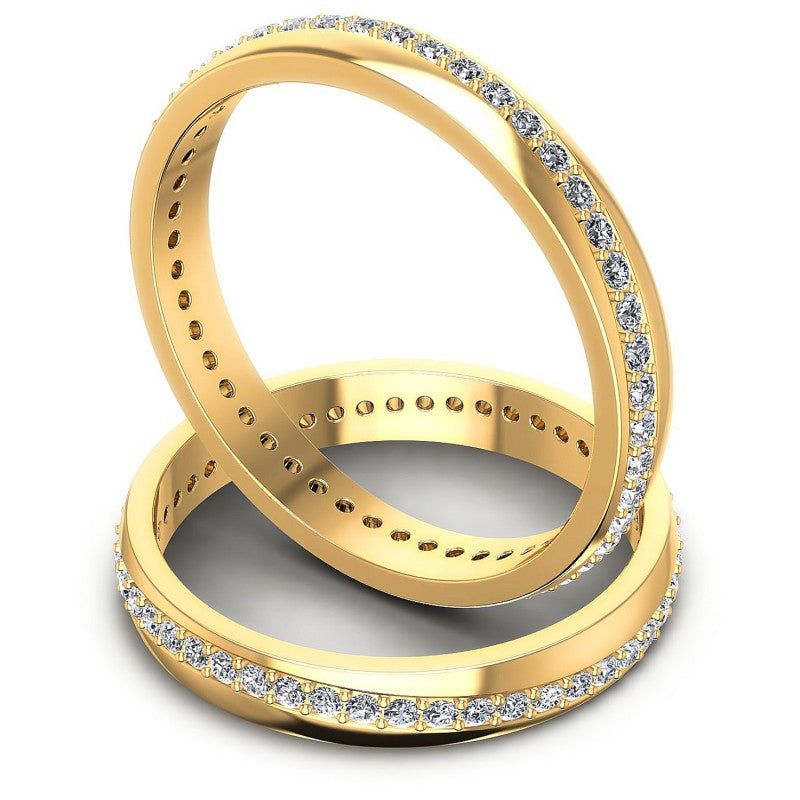 Round Cut Diamonds Wedding Sets in 14KT Rose Gold