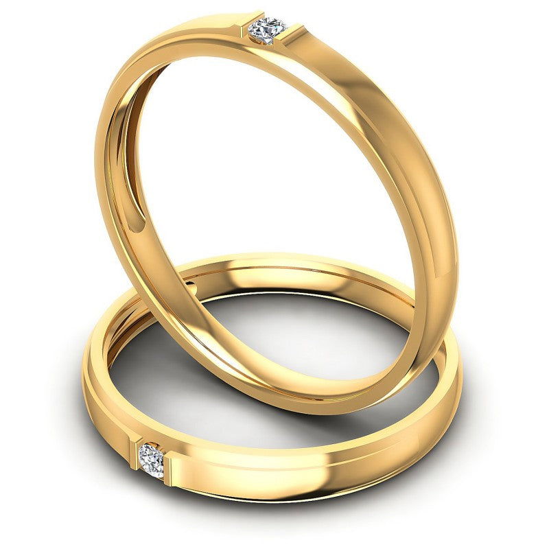 Round Cut Diamonds Wedding Sets in 14KT Rose Gold