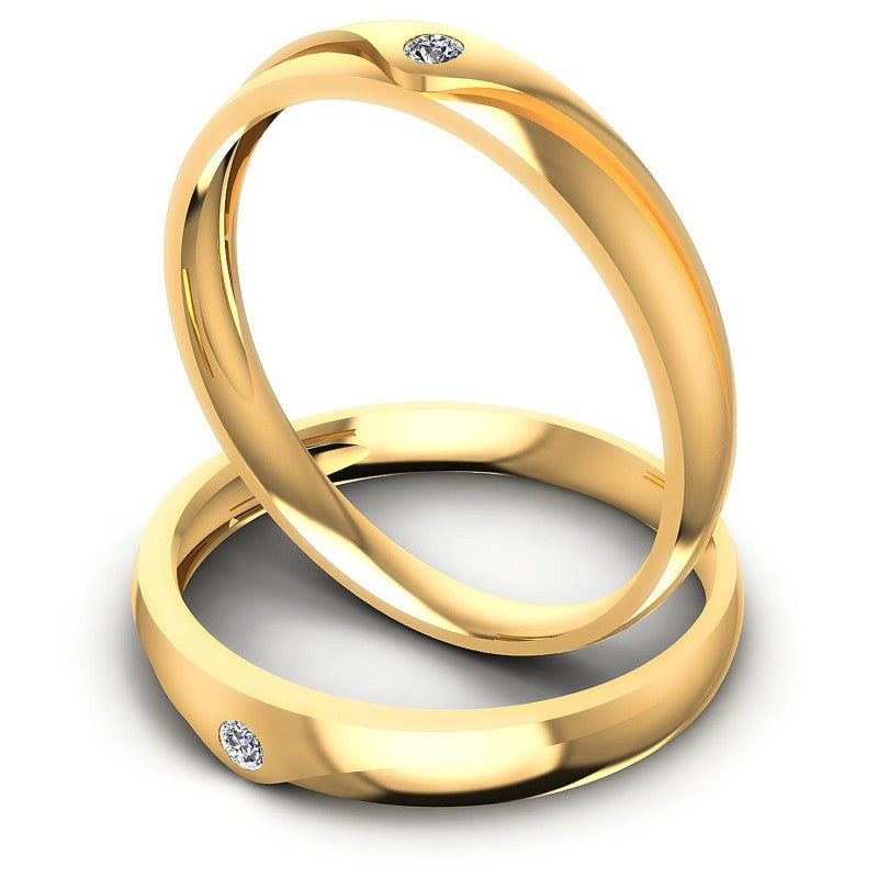 Round Cut Diamonds Wedding Sets in 14KT Rose Gold