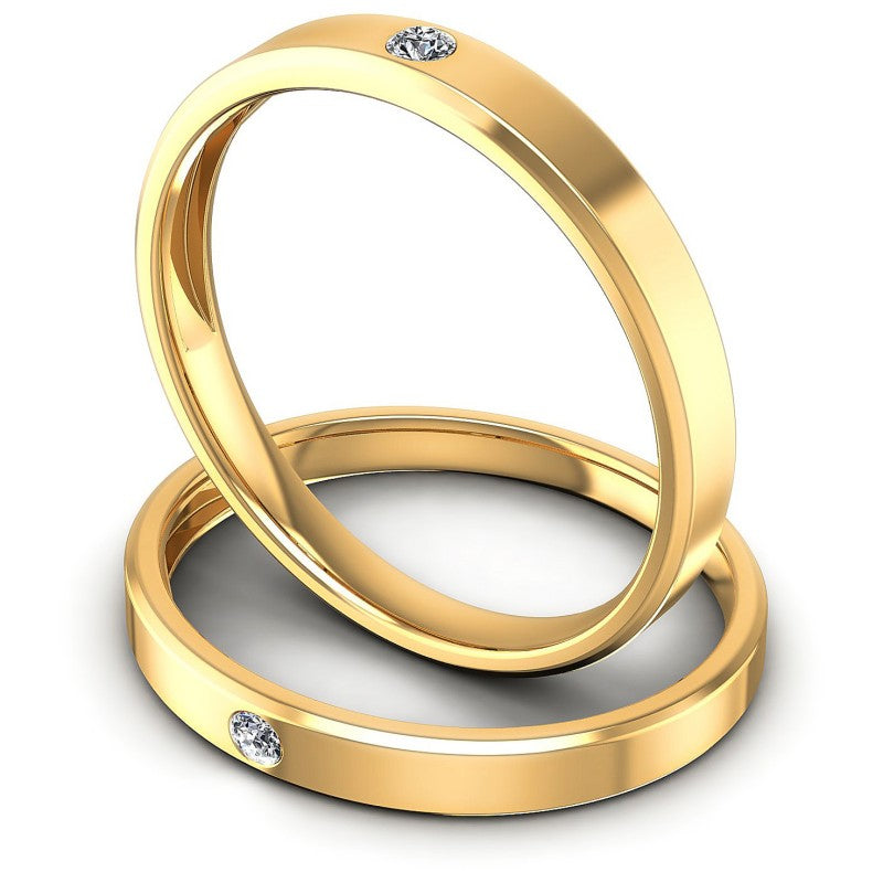 Round Cut Diamonds Wedding Sets in 14KT Rose Gold