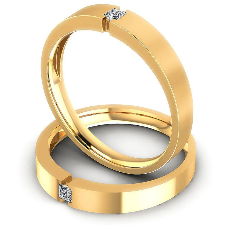 Princess Cut Diamonds Wedding Sets in 14KT Rose Gold
