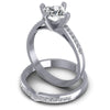 Round And Princess Cut Diamonds Bridal Set in 14KT Rose Gold