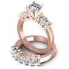Oval And Cushion Cut Diamonds Bridal Set in 18KT Rose Gold