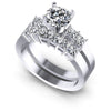 Princess and Round Diamonds 1.75CT Bridal Set in 14KT White Gold