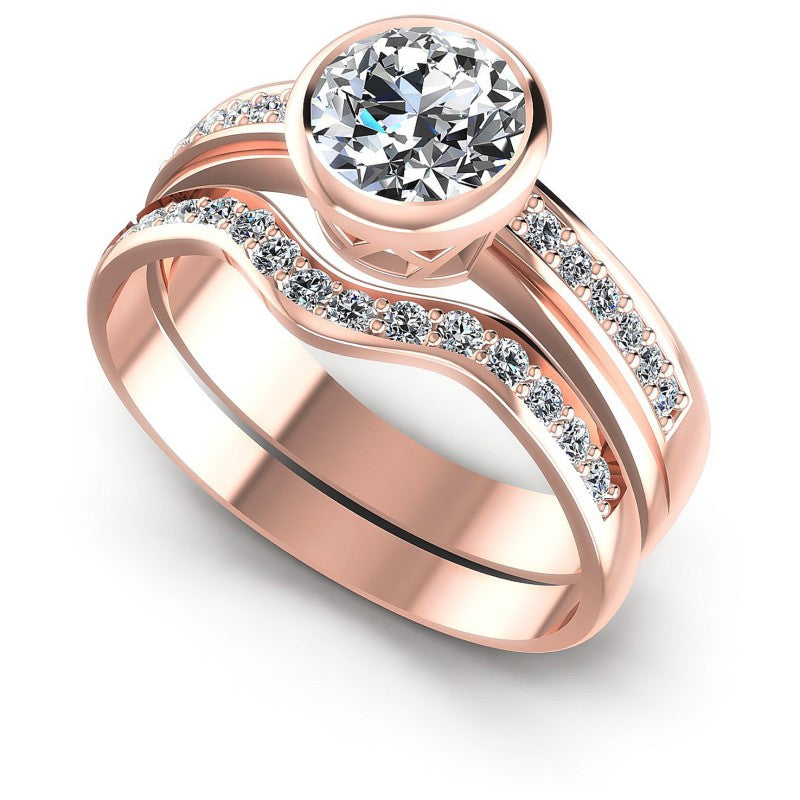 Round Diamonds 0.70CT Bridal Set in 18KT White Gold