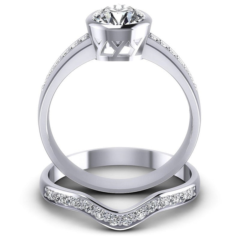 Round Diamonds 0.70CT Bridal Set in 14KT Yellow Gold