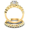 Round Diamonds 0.80CT Bridal Set in 14KT Yellow Gold