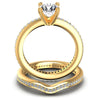 Round Diamonds 1.15CT Bridal Set in 14KT Yellow Gold