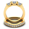 Princess and Round Diamonds 2.15CT Bridal Set in 14KT Yellow Gold