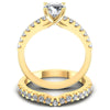 Round Diamonds 0.95CT Bridal Set in 14KT Yellow Gold