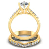 Round Diamonds 0.85CT Bridal Set in 14KT Yellow Gold