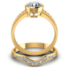 Round Diamonds 0.70CT Bridal Set in 14KT Yellow Gold