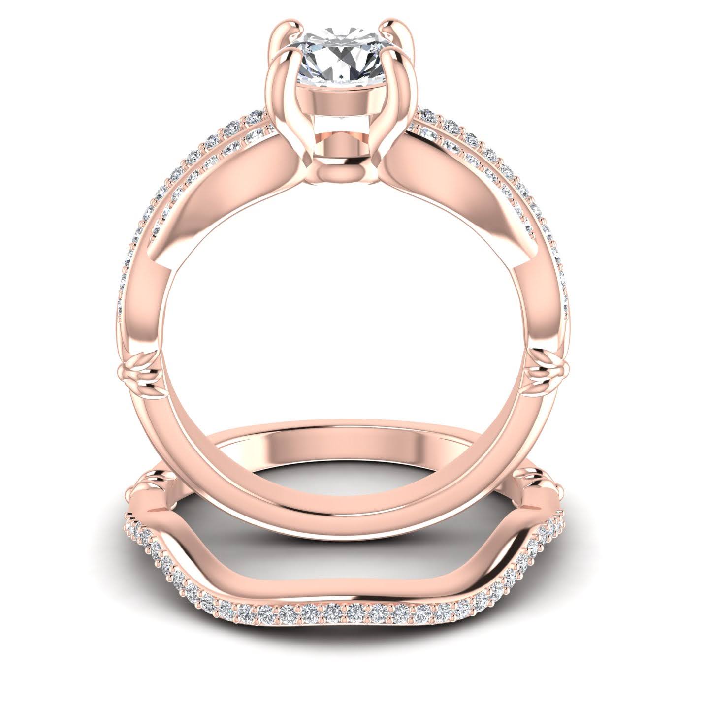 Bridal Sets 0.70-1.85CT Round Cut Diamonds