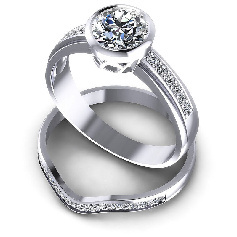 Round Diamonds 0.70CT Bridal Set in 14KT Rose Gold