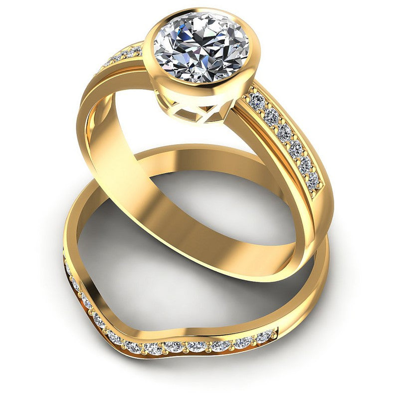 Round Diamonds 0.70CT Bridal Set in 14KT Rose Gold
