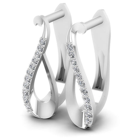 Round Diamonds 0.20CT Earring in 14KT White Gold