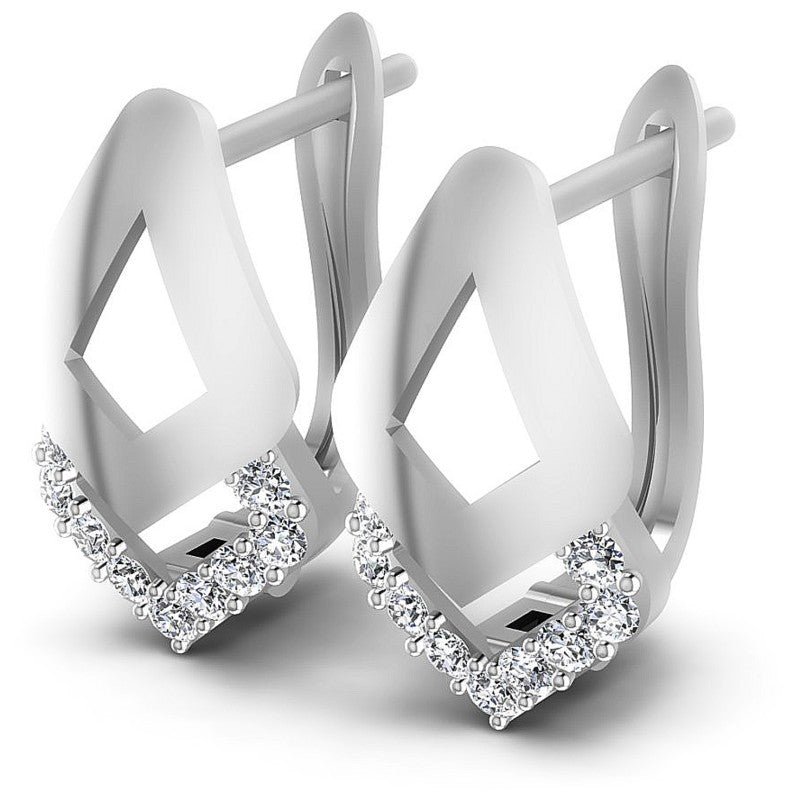 Round Diamonds 0.20CT Earring in 14KT White Gold