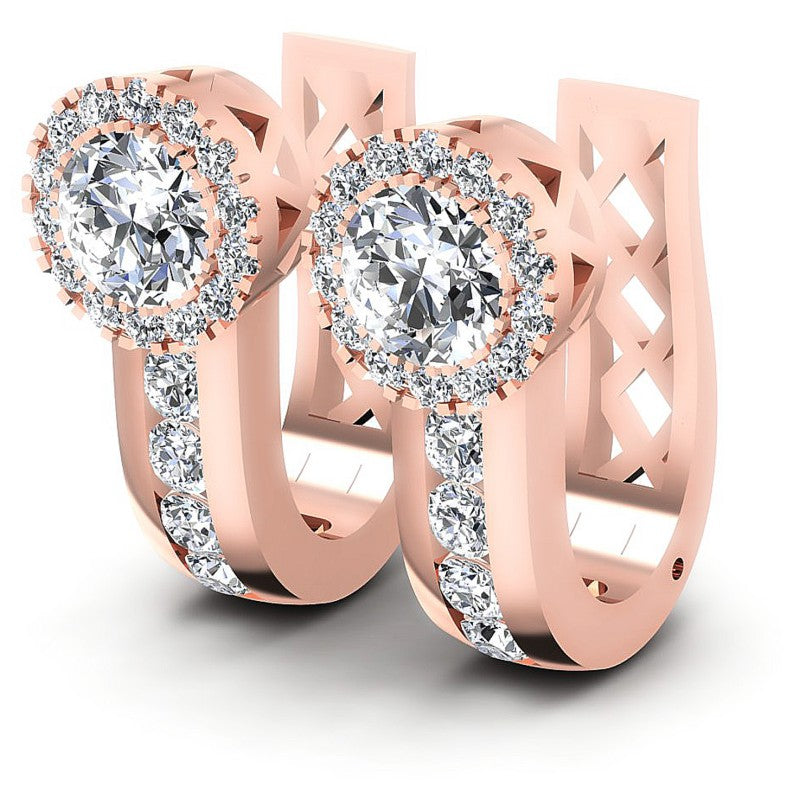 Round Diamonds 1.40CT Earring in 18KT White Gold