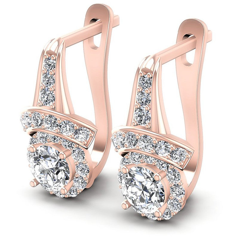 Round Diamonds 0.55CT Earring in 18KT White Gold