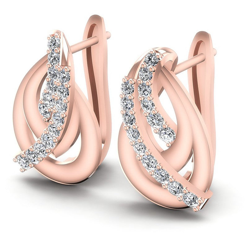 Round Diamonds 0.50CT Earring in 18KT White Gold
