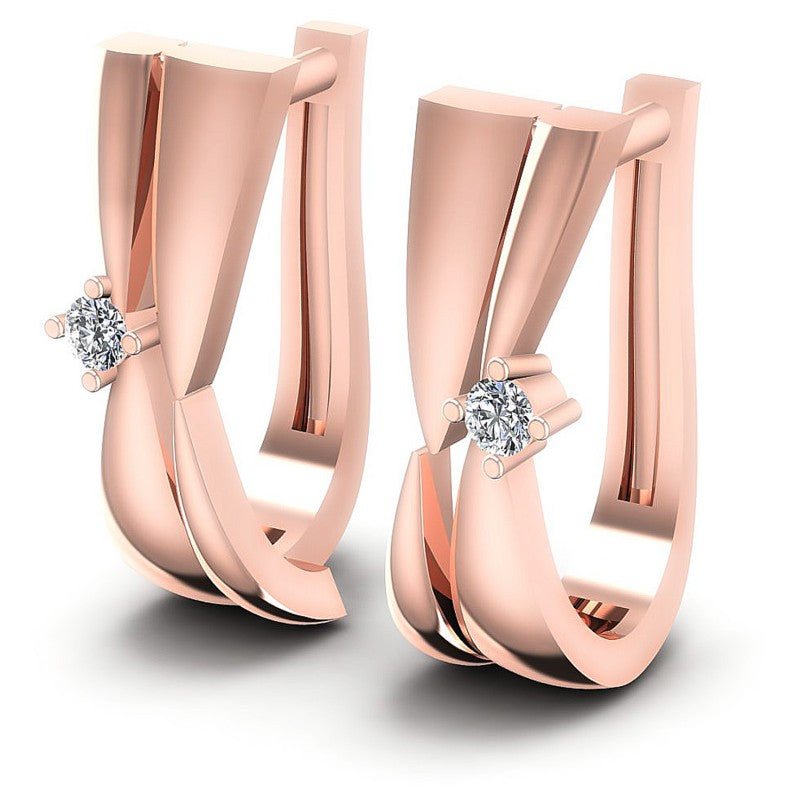 Round Diamonds 0.10CT Earring in 18KT White Gold