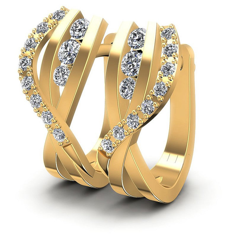 Round Diamonds 0.60CT Earring in 14KT White Gold