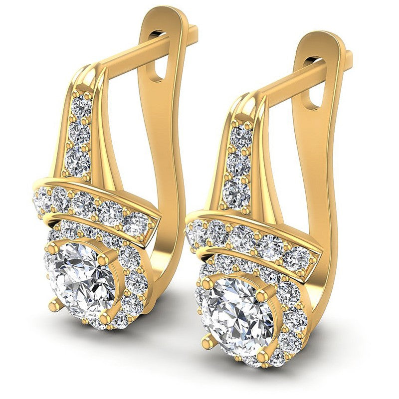 Round Diamonds 0.55CT Earring in 14KT White Gold