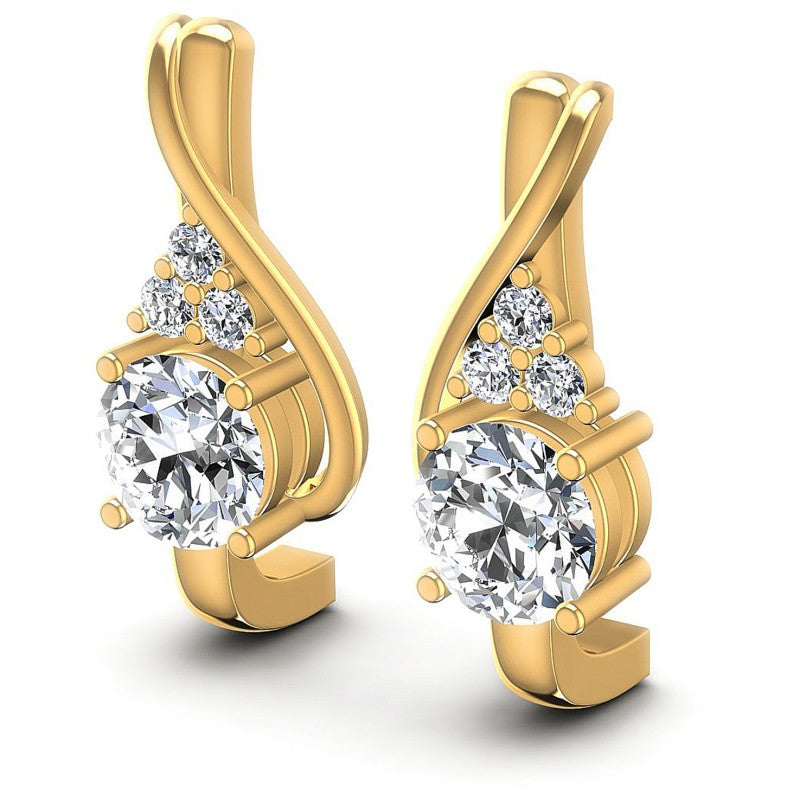 Round Diamonds 0.50CT Earring in 14KT White Gold