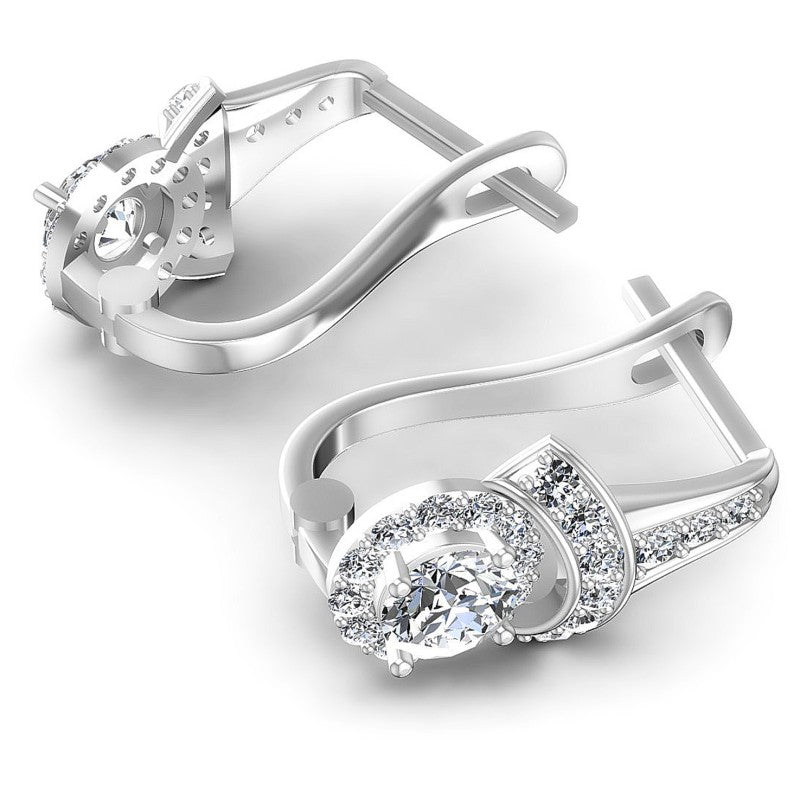 Round Diamonds 0.55CT Earring in 14KT Yellow Gold