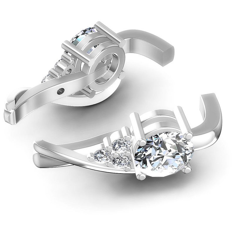 Round Diamonds 0.50CT Earring in 14KT Yellow Gold