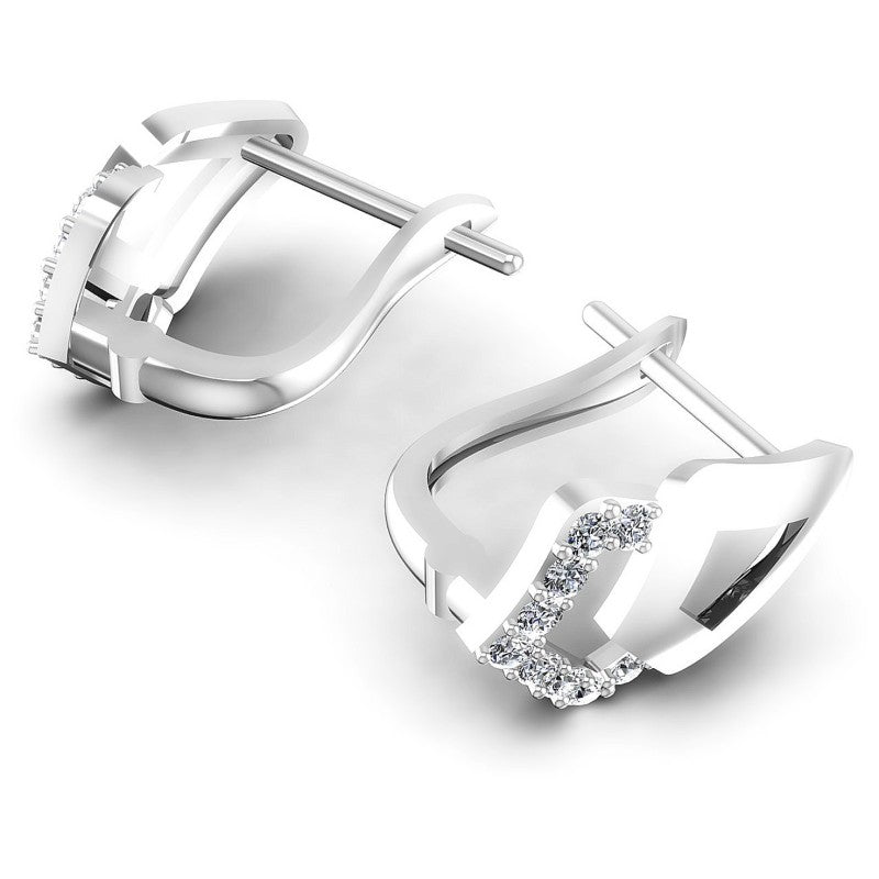 Round Diamonds 0.20CT Earring in 14KT Yellow Gold