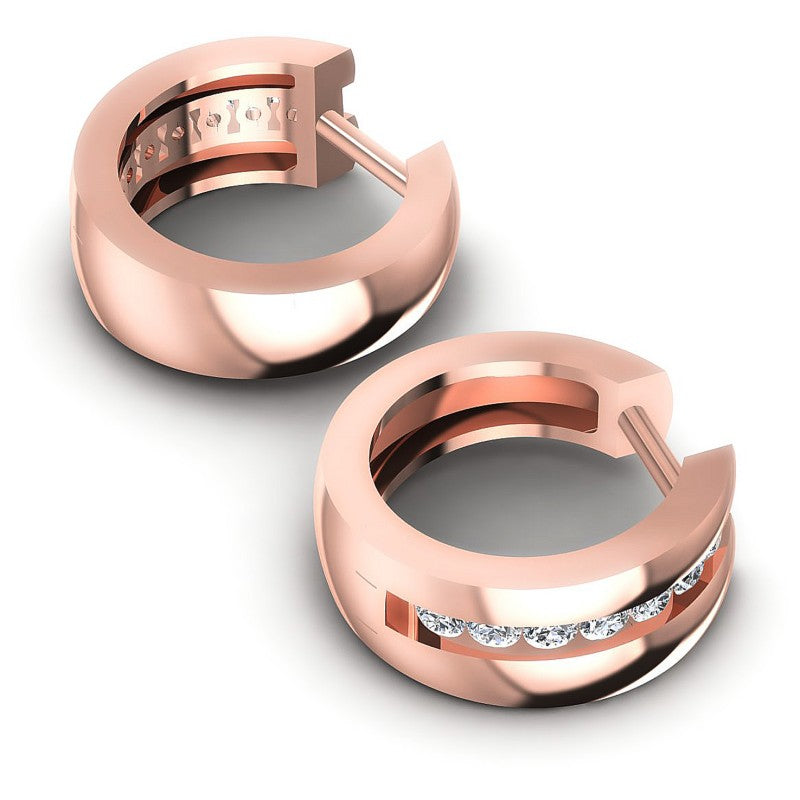Round Diamonds 0.50CT Earring in 18KT Yellow Gold
