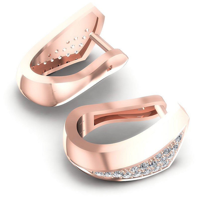 Round Diamonds 0.50CT Earring in 18KT Yellow Gold