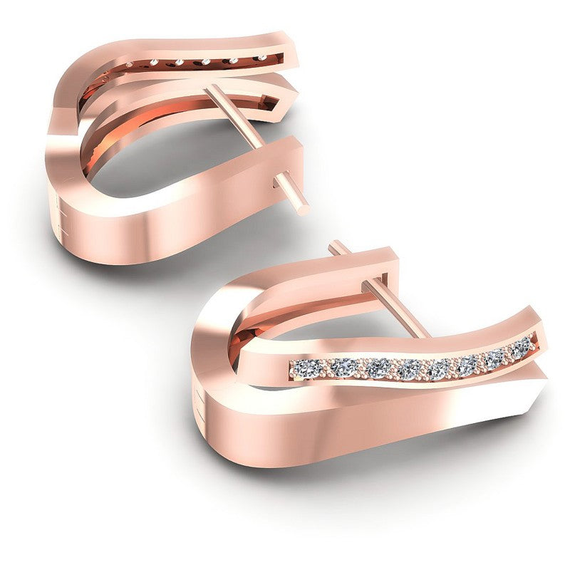 Round Diamonds 0.20CT Earring in 18KT Yellow Gold