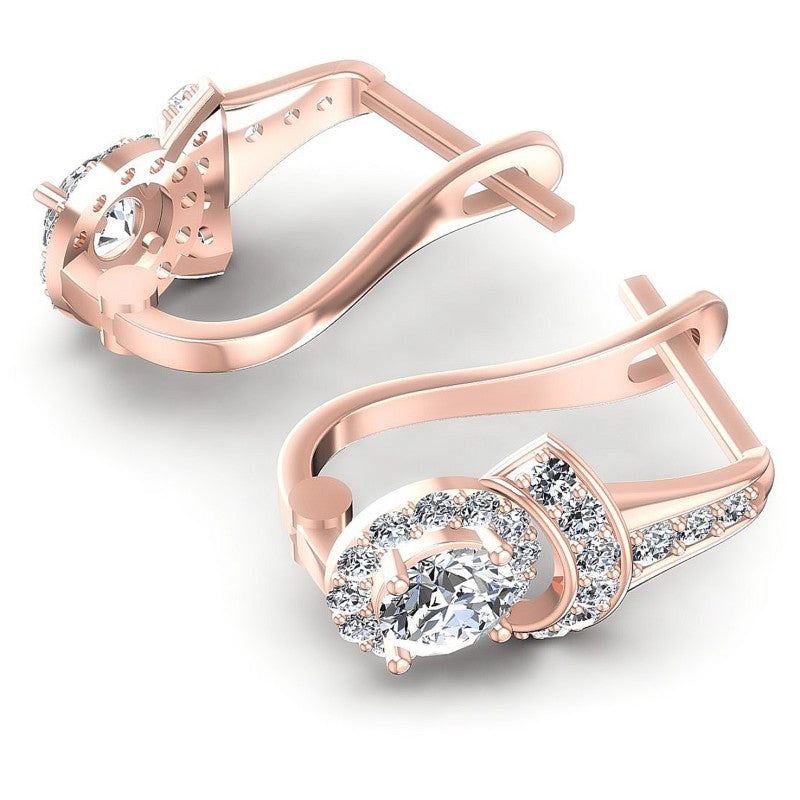 Round Diamonds 0.55CT Earring in 18KT Yellow Gold