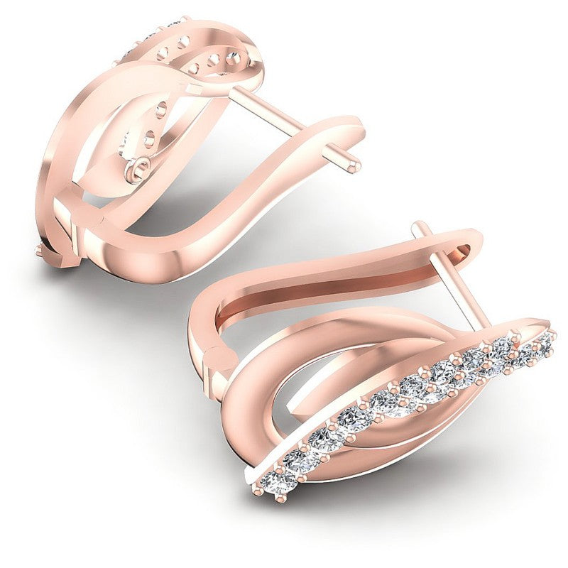 Round Diamonds 0.50CT Earring in 18KT Yellow Gold