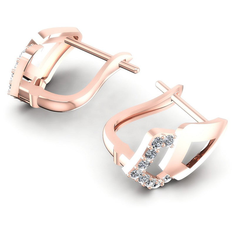 Round Diamonds 0.20CT Earring in 18KT Yellow Gold