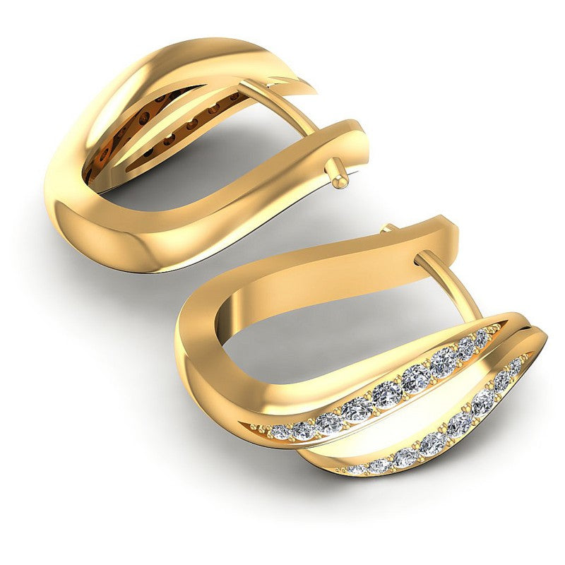 Round Diamonds 0.70CT Earring in 14KT Yellow Gold