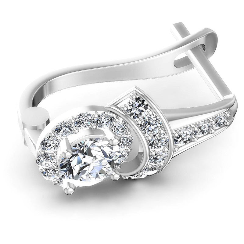 Round Diamonds 0.55CT Earring in 14KT Rose Gold
